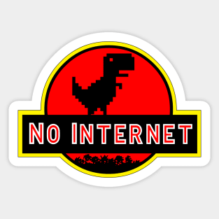 No internet dinosaur Sticker